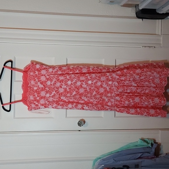 Milly Breanna Tournesol Eyelet Dress Coral - Picture 14 of 16